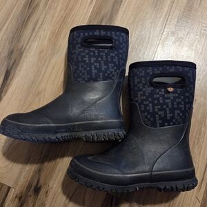 Bogs Kids Black and Blue Rain & Snow Boots